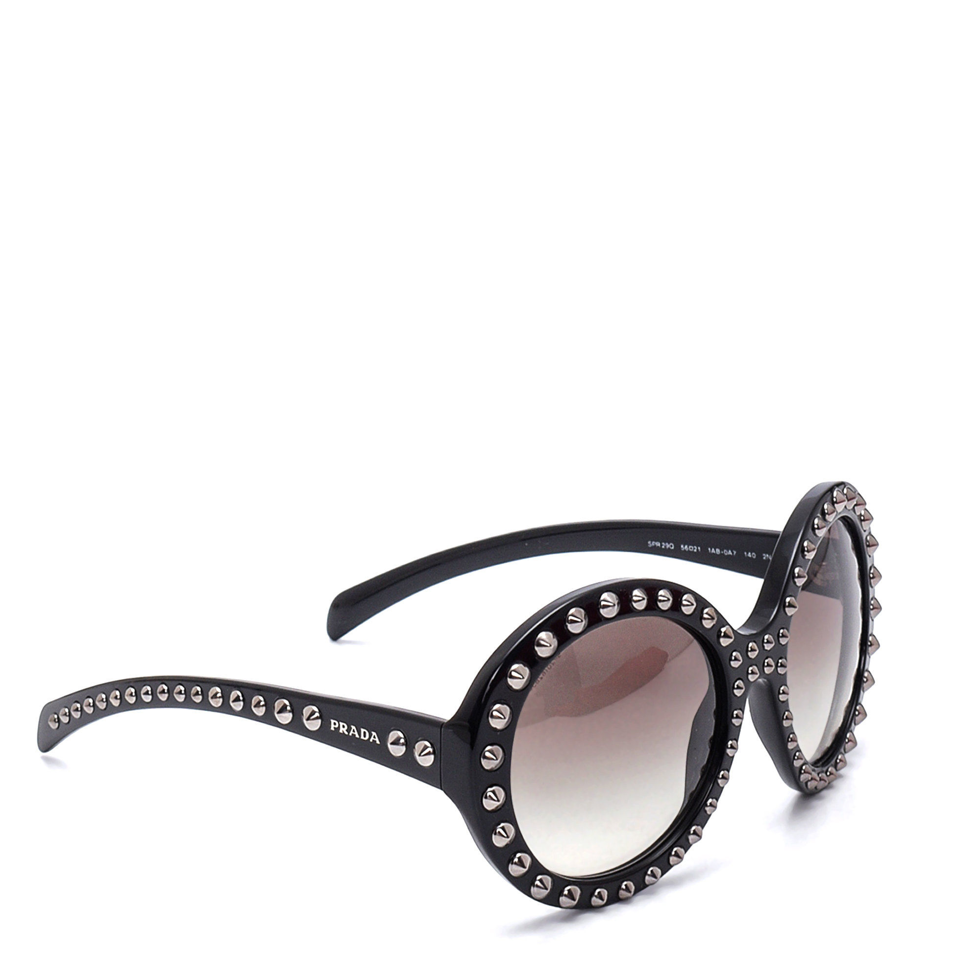 Prada - Black Spike Round Sunglasses